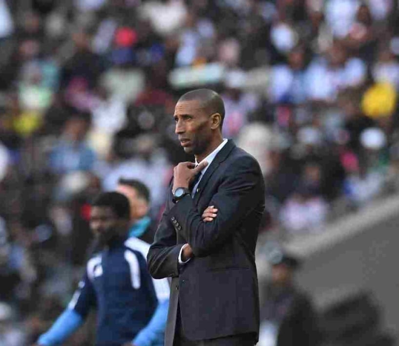 Abdeslam Ouaddou coach of Orlando Pirates during the Betway Premiership 2025/26 match between Orlando Pirates and Durban City FC at Orlando Amstel Arena on the 16 May 2026 in Johannesburg ©Sydney Mahlangu BackpagePix
