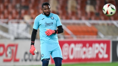 Salim Magoola of Richards Bay warming up during the Betway Premiership 2025/26 match between Sekhukhune United and Richards Bay at Peter Mokaba Stadium in Polokwane on 4 November 2025 ©Alche Greeff/BackpagePix