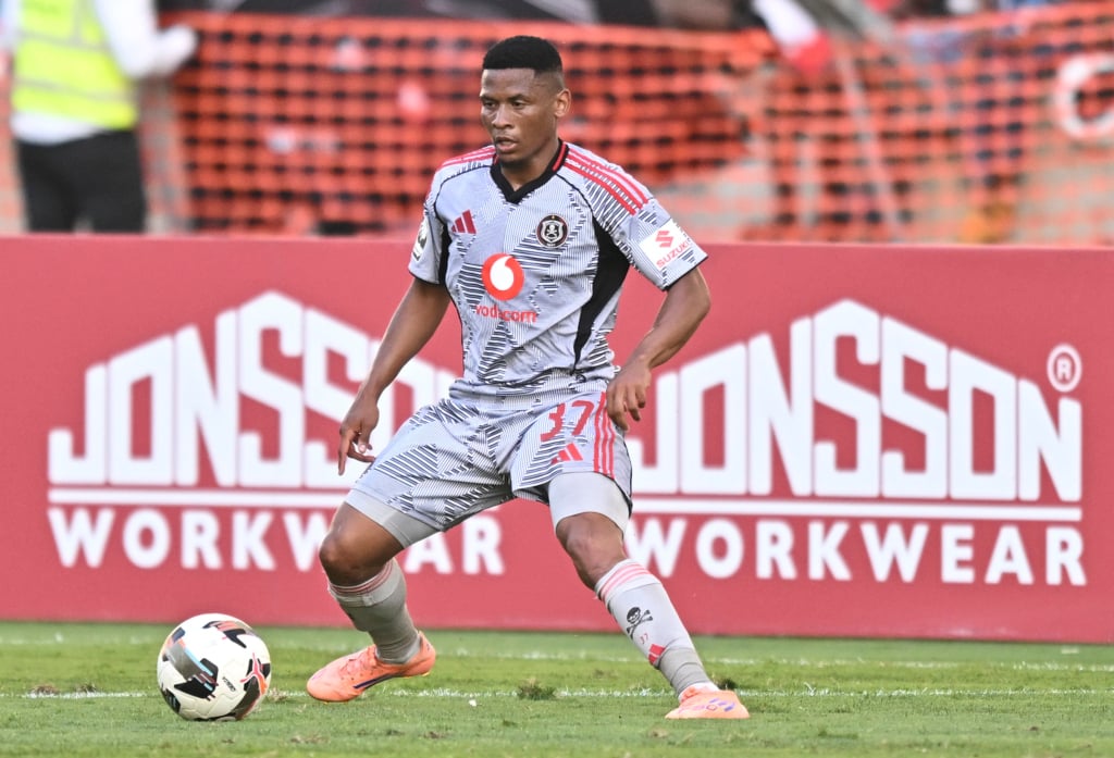 Thabiso Lebitso of Orlando Pirates during the Betway Premiership 2025/26 match between Durban City and Orlando Pirates at Moses Mabhida Stadium in Durban on 29 November 2025 ©Gerhard Duraan/BackpagePix