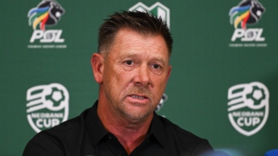 Eric Tinkler, head coach of Sekhukhune United during the 2026 Nedbank Cup Guateng Press Conference at Nedbank Headquarters in Sandton, Johannesburg on 19 February 2026 ©Nokwanda Zondi/BackpagePix