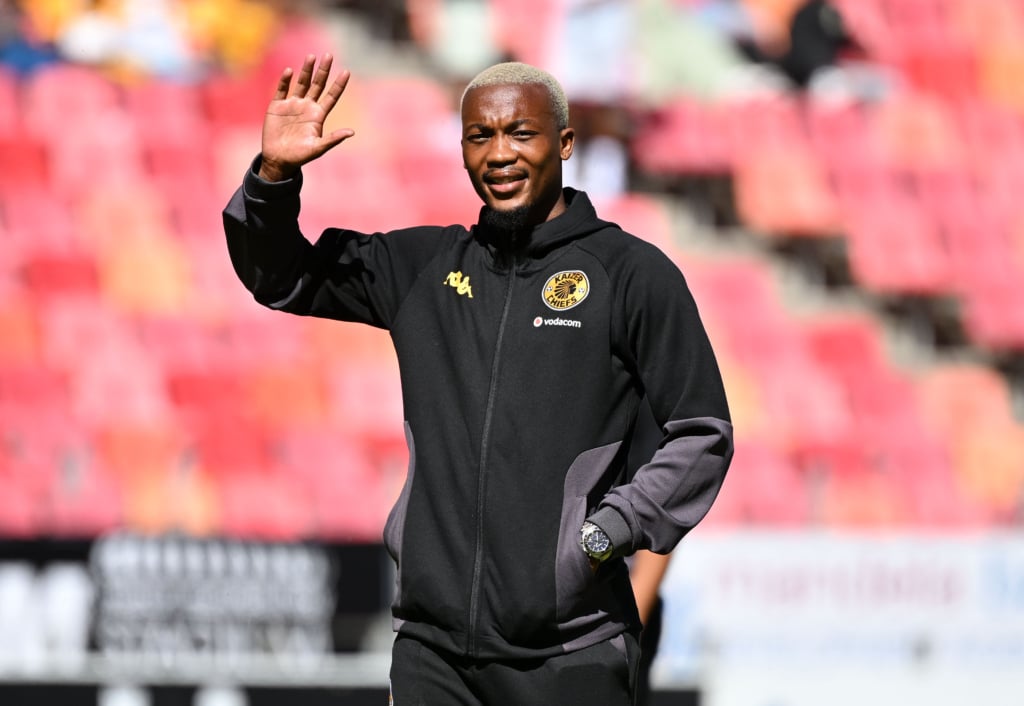 Khanyisa Mayo of Kaizer Chiefs during the pitch inspection before the Betway Premiership 2025/26 game between Orbit College and Kaizer Chiefs at Nelson Mandela Bay Stadium in Gqeberha on 6 April 2026 © Ryan Wilkisky/BackpagePix