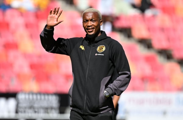 Khanyisa Mayo of Kaizer Chiefs during the pitch inspection before the Betway Premiership 2025/26 game between Orbit College and Kaizer Chiefs at Nelson Mandela Bay Stadium in Gqeberha on 6 April 2026 © Ryan Wilkisky/BackpagePix