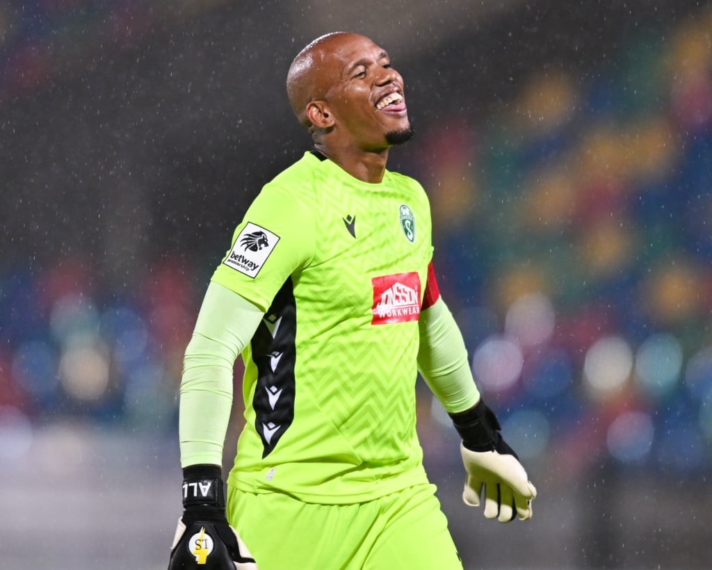 Ricardo Goss of Siwelele FC celebrates a goal during the Betway Premiership 2025/26 match between Siwelele and Durban City at Dr Petrus Molemela Stadium in Bloemfontein on 5 May 2026 ©Alche Greeff/BackpagePix