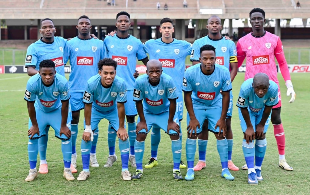 Durban FC team during the Betway Premiership 2025/26 match between Durban City and AmaZulu at Chatsworth Stadium, Durban on 23 May 2026 ©Gerhard Duraan/BackpagePix