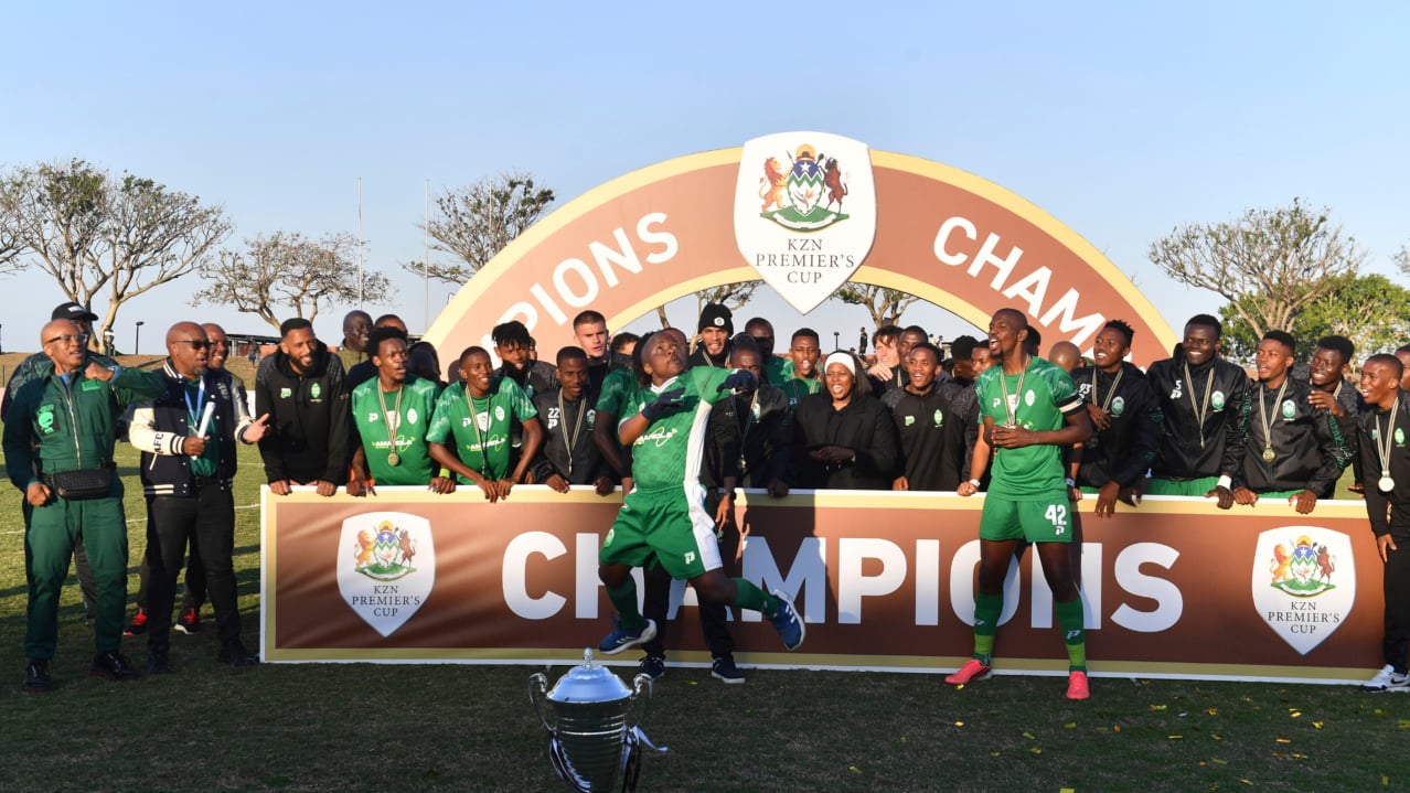 Amazulu FC are crowned champions during the KZN Premiers Cup 2026 Final match between Amazulu FC and Milford FC at Princess Magogo Stadium in Kwa Mashu Durban on 26 July 2026 ©Phakamisa Lensman/Backpagepix