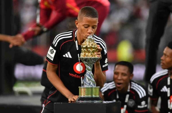Camren Dansin of Orlando Pirates during the Betway Premiership 2025/26 match between Orbit College and Orlando Pirates at Mbombela Stadium, in Nelspruit on 23 May 2026 ©Phakamisa Lensman/Backpagepix