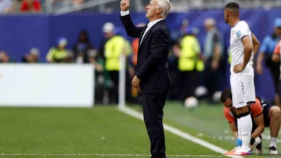 France's head coach Didier Deschamps gestures during the FIFA World Cup 2026 group stage match France against Iraq, in Philadelphia, Pennsylvania, USA, 22 June 2026. EPA/WILL OLIVER