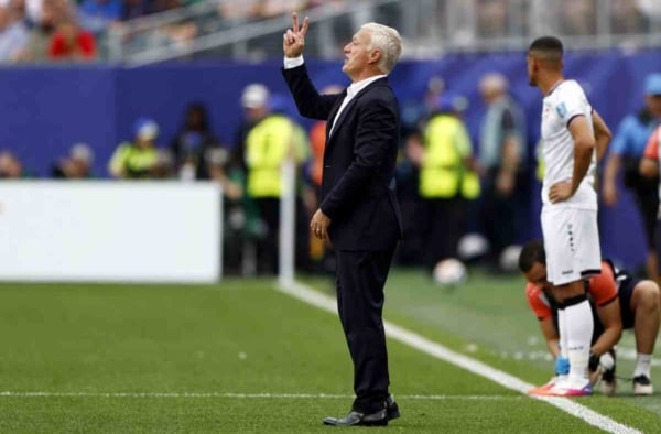 France's head coach Didier Deschamps gestures during the FIFA World Cup 2026 group stage match France against Iraq, in Philadelphia, Pennsylvania, USA, 22 June 2026. EPA/WILL OLIVER