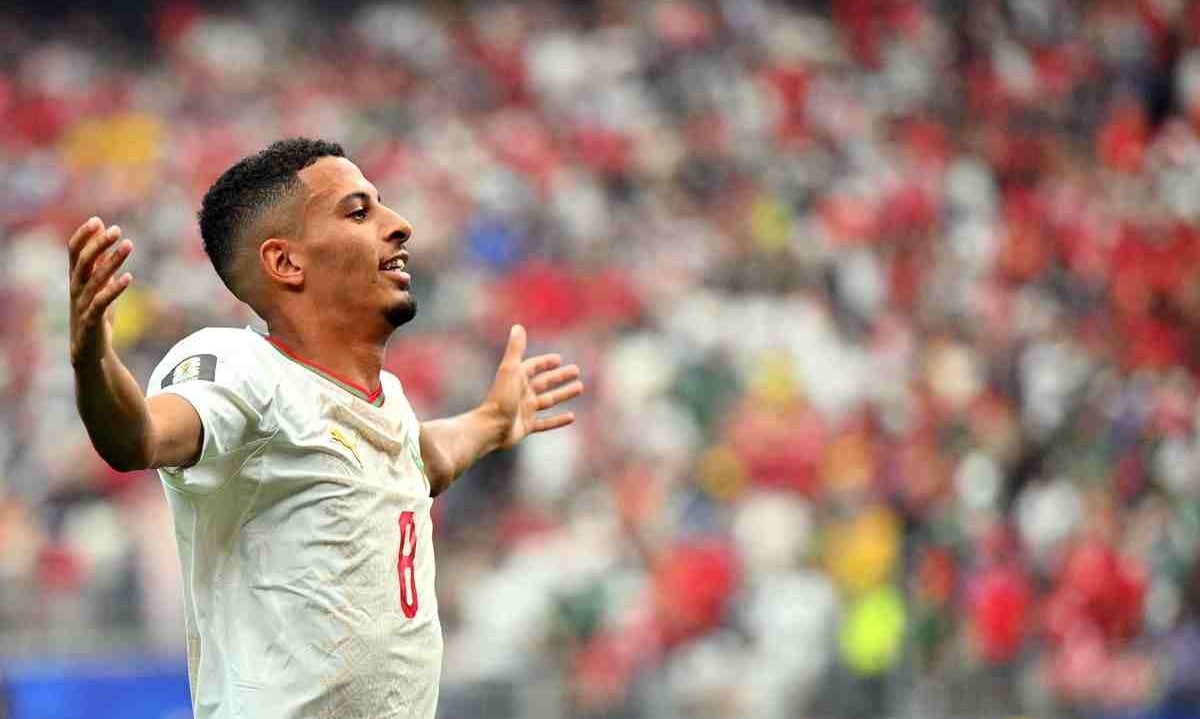 Azzedine Ounahi of Morocco celebrates scoring the 1-0 during the FIFA World Cup 2026 Round of 16 match Canada against Morocco, in Houston, USA, 04 July 2026. EPA/SAM WASSON