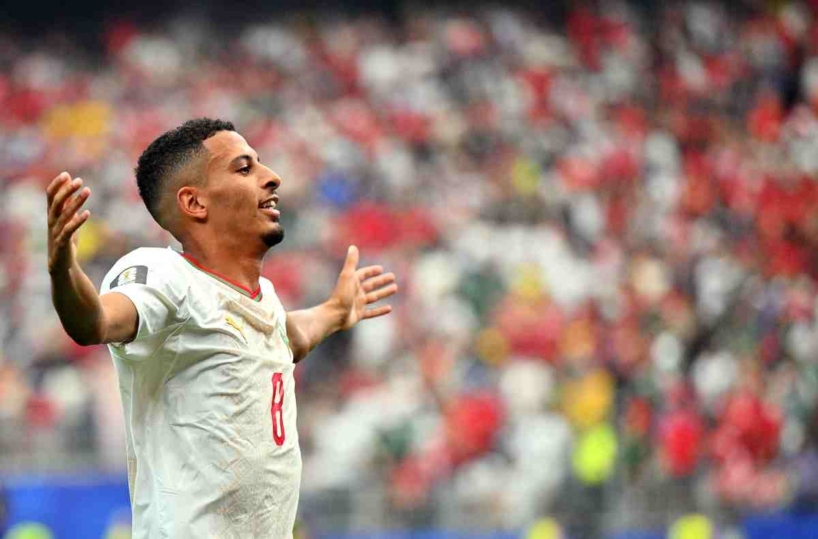 Azzedine Ounahi of Morocco celebrates scoring the 1-0 during the FIFA World Cup 2026 Round of 16 match Canada against Morocco, in Houston, USA, 04 July 2026. EPA/SAM WASSON