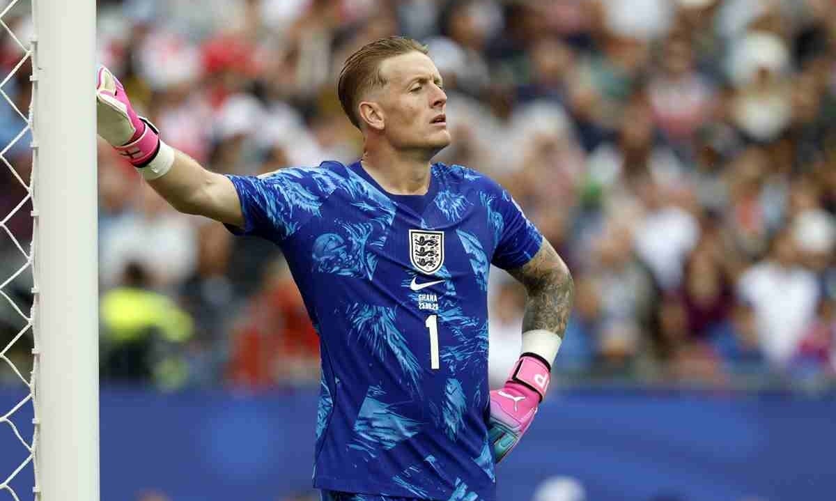 Goalkeeper Jordan Pickford of England looks on during the FIFA World Cup 2026 group stage match England against Ghana, in Boston, Massachusetts, USA, 23 June 2026. EPA/GREG M. COOPER