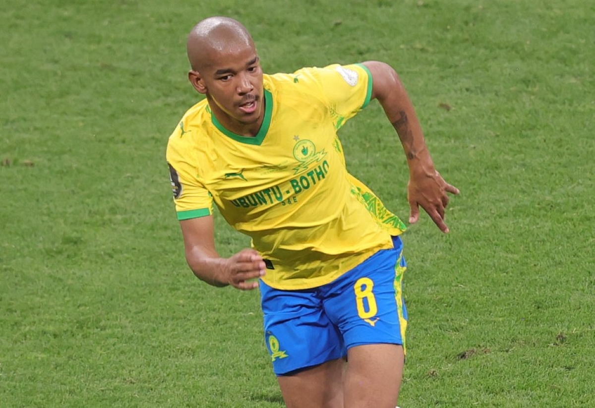 Jayden Adams of Mamelodi Sundowns during the CAF Champions League 2025/26 2nd leg final match between AS FAR and Mamelodi Sundowns at Prince Moulay Abdellah Stadium in Rabat, Morocco on 24 May 2026 ©Samuel Shivambu/BackpagePix