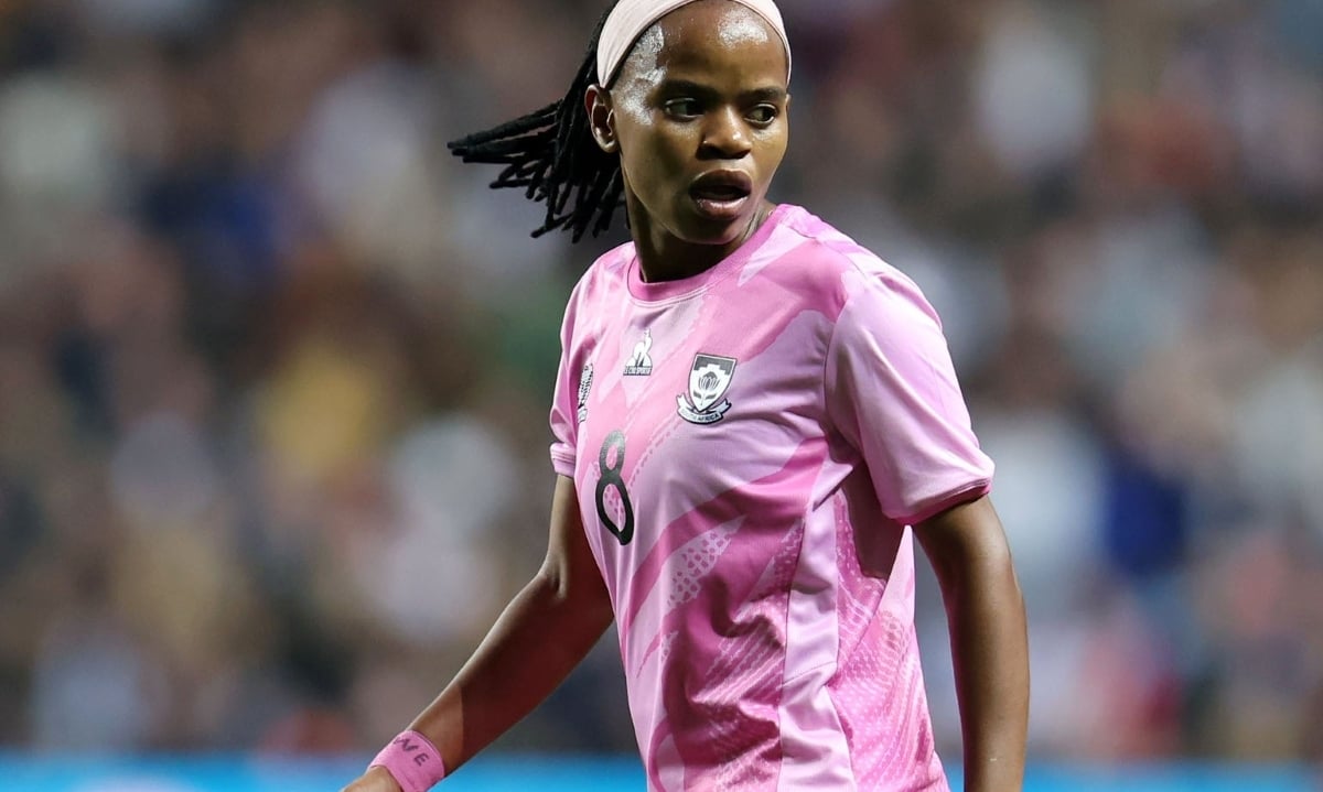 Hilda Magaia of South Africa during the 2024 International Friendly match between England and South Africa at the Coventry Stadium, Coventry on the 29 October 2024 ©Muzi Ntombela/BackpagePix