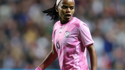 Hilda Magaia of South Africa during the 2024 International Friendly match between England and South Africa at the Coventry Stadium, Coventry on the 29 October 2024 ©Muzi Ntombela/BackpagePix