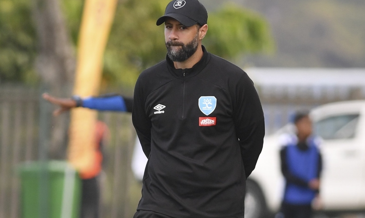 Ben Youssef Khalil, Durban City Head Coach during the KZN Premiers Cup 2026 match between Durban City and Richards Bay at Sugar Ray Xulu Stadium in Durban on 25 July 2026 ©Phakamisa Lensman/Backpagepix