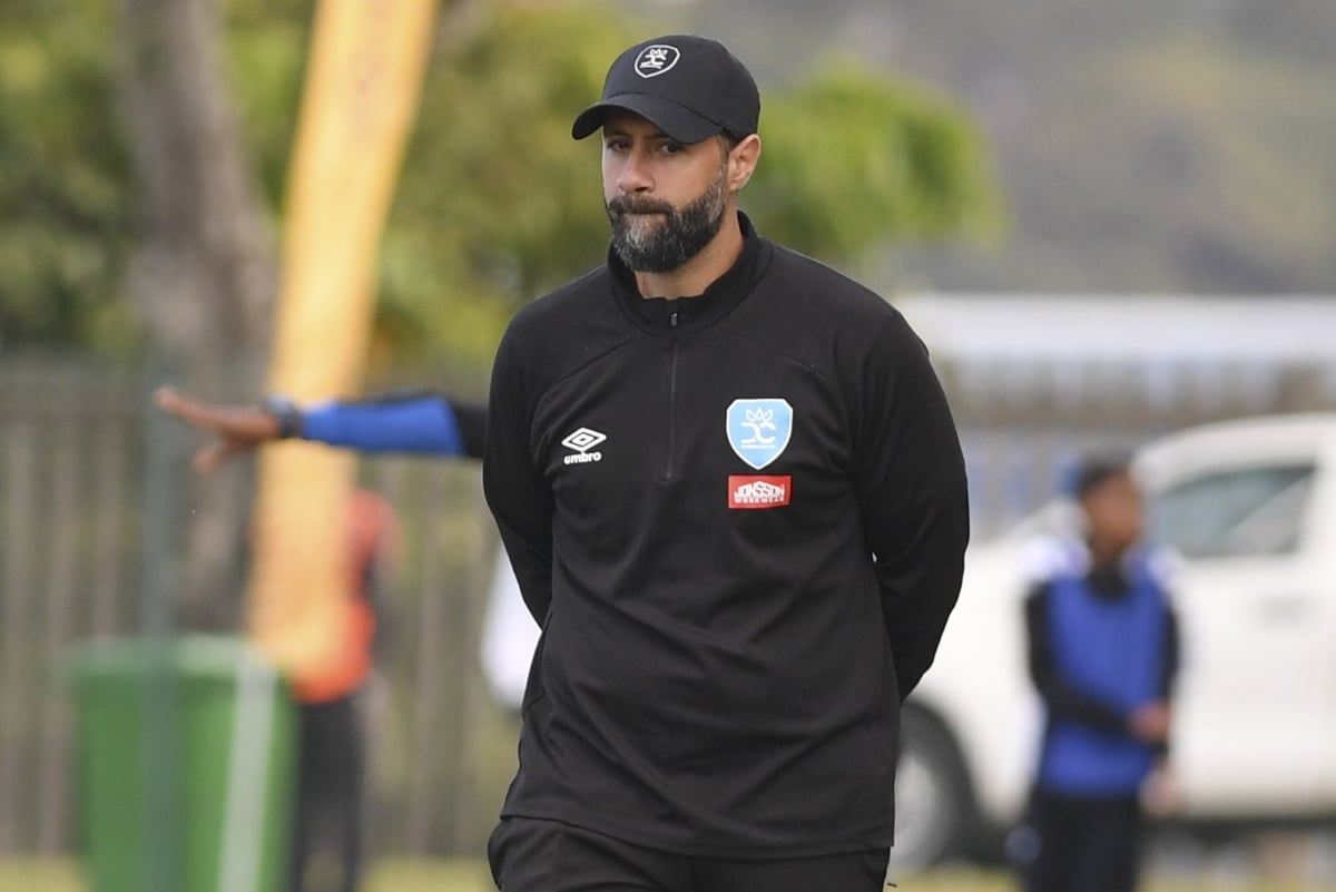 Ben Youssef Khalil, Durban City Head Coach during the KZN Premiers Cup 2026 match between Durban City and Richards Bay at Sugar Ray Xulu Stadium in Durban on 25 July 2026 ©Phakamisa Lensman/Backpagepix