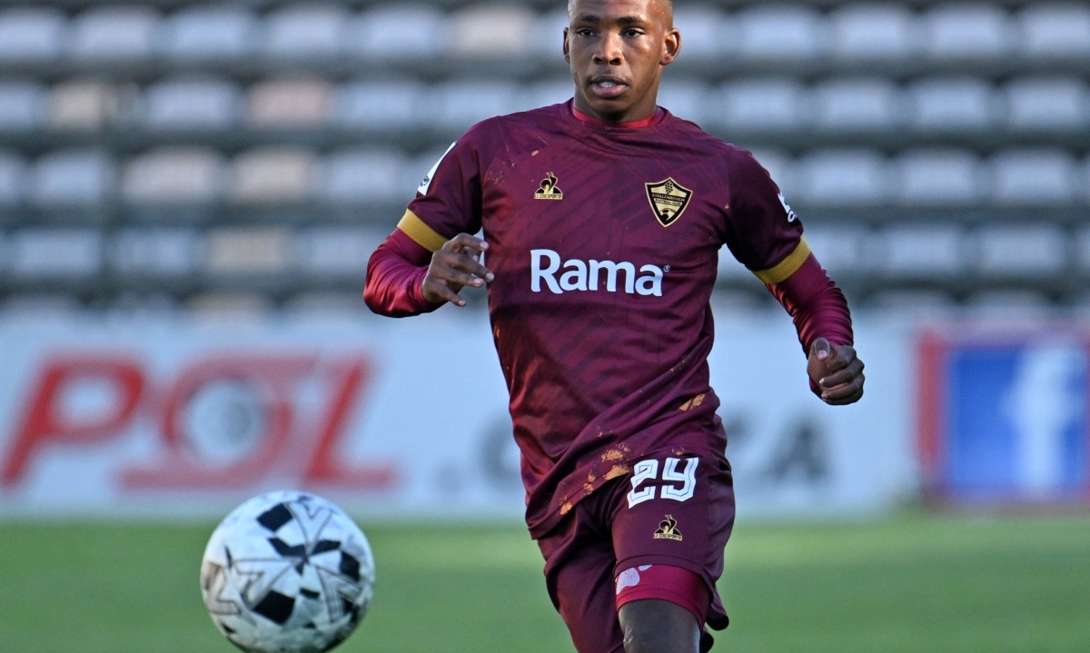 Thapelo Mokobodi of Stellenbosch FC during the Betway Premiership 2025/26 game between Stellenbosch FC and Chippa United at Athlone Stadium in Cape Town on 21 March 2026 © Ryan Wilkisky/BackpagePix
