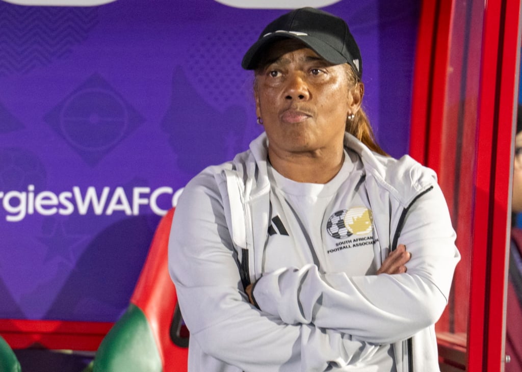 South Africa's head coach Desiree Ellis looks on ahead of the CAF Women's Africa Cup of Nations group stage match between Burkina Faso and South Africa at the Moulay Rachid Stadium in Casablanca, Morocco, 04 August 2026. EPA/JALAL MORCHIDI