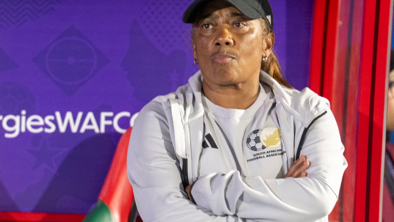 South Africa's head coach Desiree Ellis looks on ahead of the CAF Women's Africa Cup of Nations group stage match between Burkina Faso and South Africa at the Moulay Rachid Stadium in Casablanca, Morocco, 04 August 2026. EPA/JALAL MORCHIDI