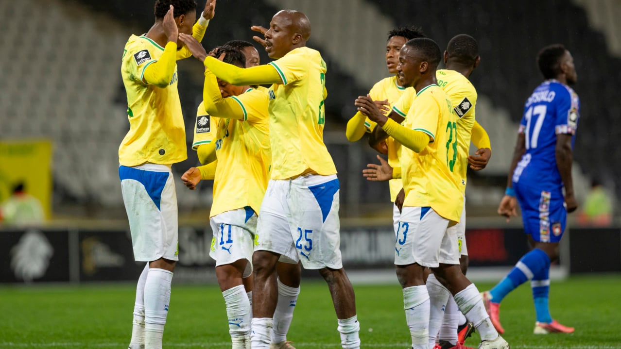 during the Betway Premiership 2026/27 game between TS Galaxy and Mamelodi Sundowns at Mbombela Stadium in Mpumalanga on 11 August 2026 © Jana Kotze/BackpagePix