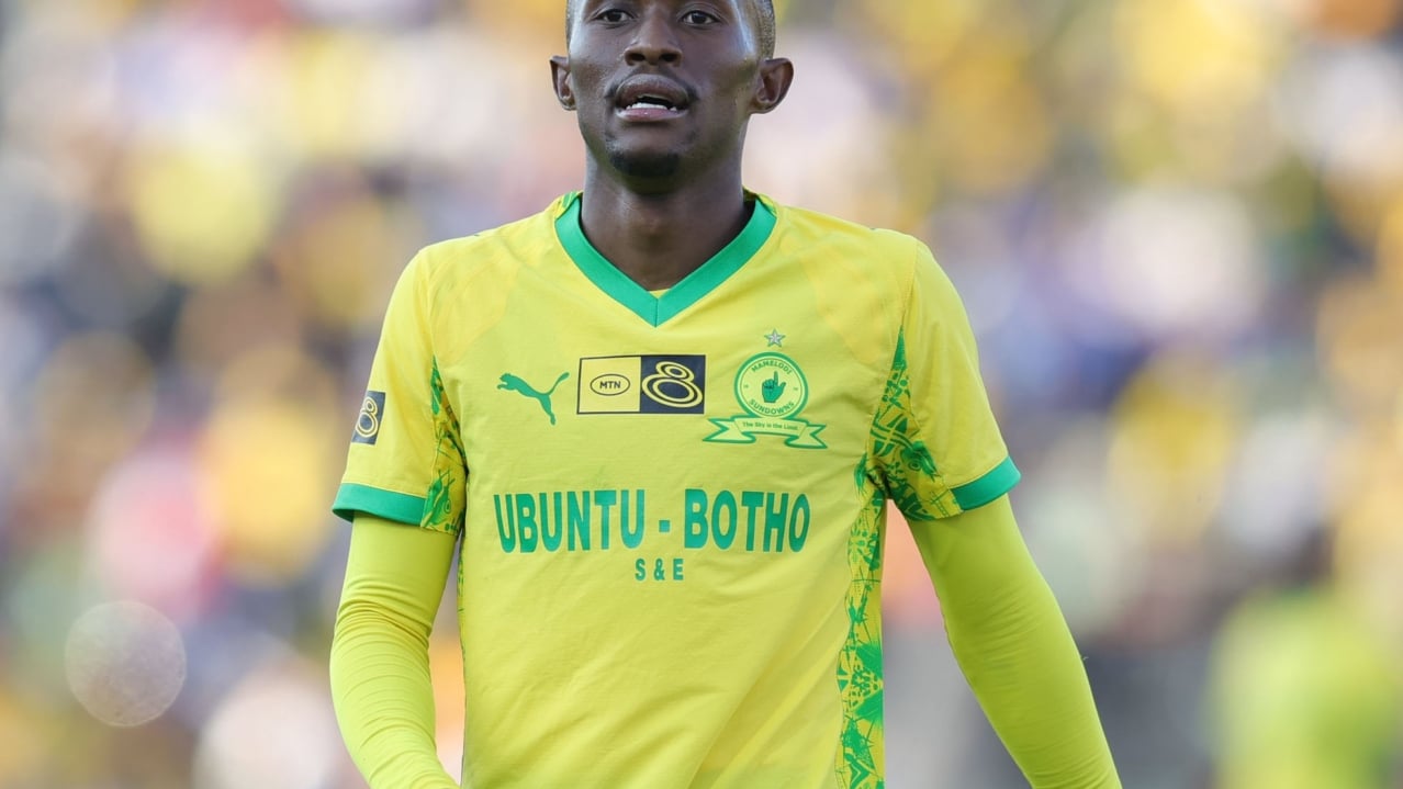 Thapelo Maseko of Mamelodi Sundowns during the 2025 MTN8 semi final 2nd leg match between Mamelodi Sundowns and Orlando Pirates at Lucas Moripe Stadium in Pretoria on the 23 August 2025 ©Samuel Shivambu/BackpagePix