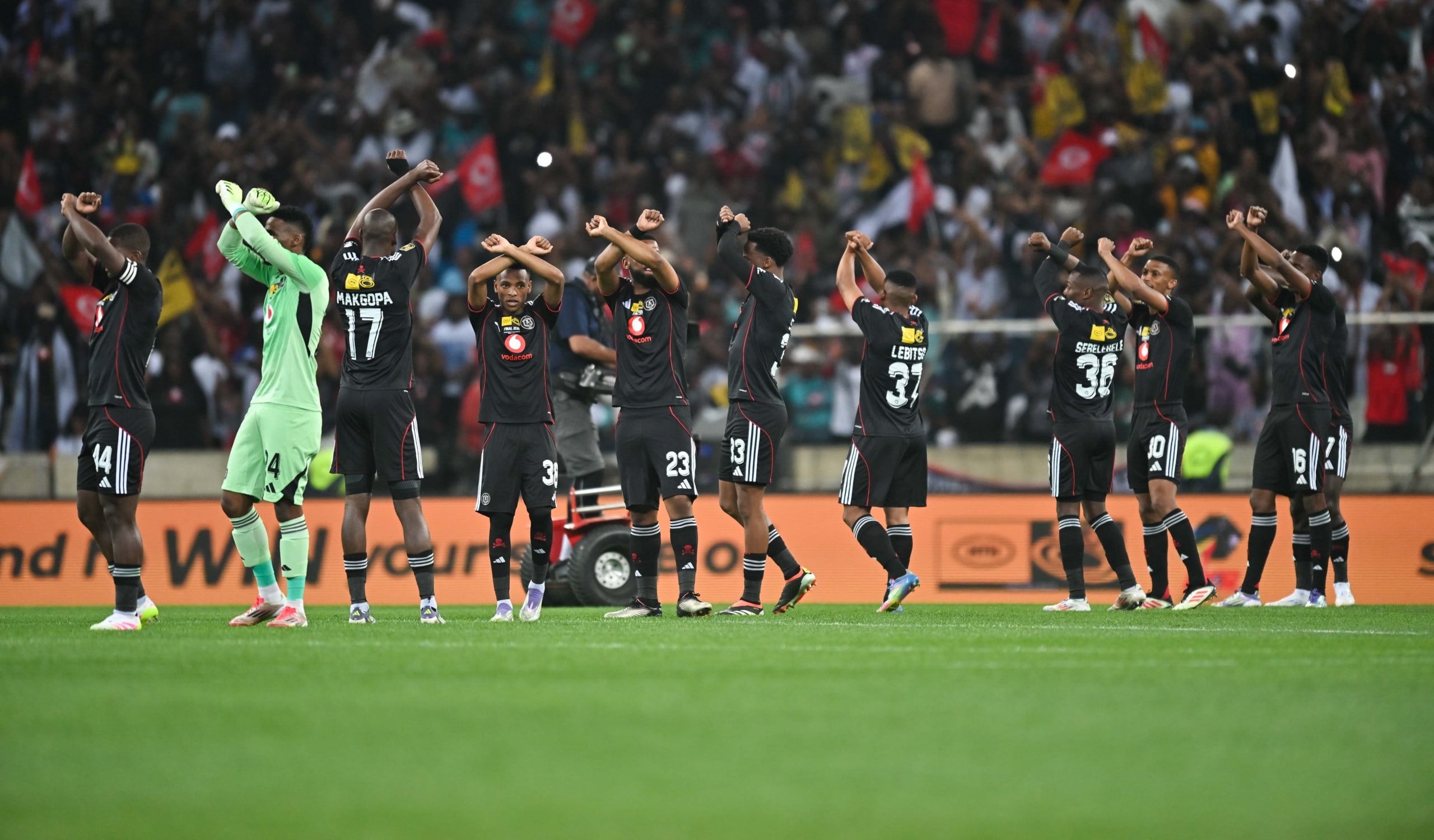 Orlando Pirates during the 2025 MTN8 Final match between Orlando Pirates and Stellenbosch FC at Mbombela Stadium in Nelspruit on 13 September 2025 ©Alche Greeff/BackpagePix