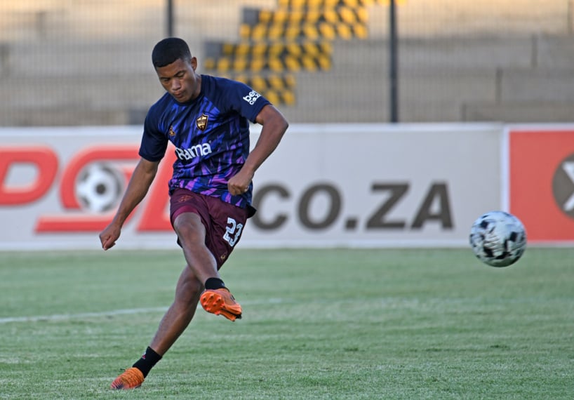 Mogamad Faiz Abrahams of Stellenbosch FC warming up before the Betway Premiership 2025/26 game between Stellenbosch FC and Magesi FC at Danie Craven Stadium in Stellenbosch on 18 February 2026 © Ryan Wilkisky/BackpagePix
