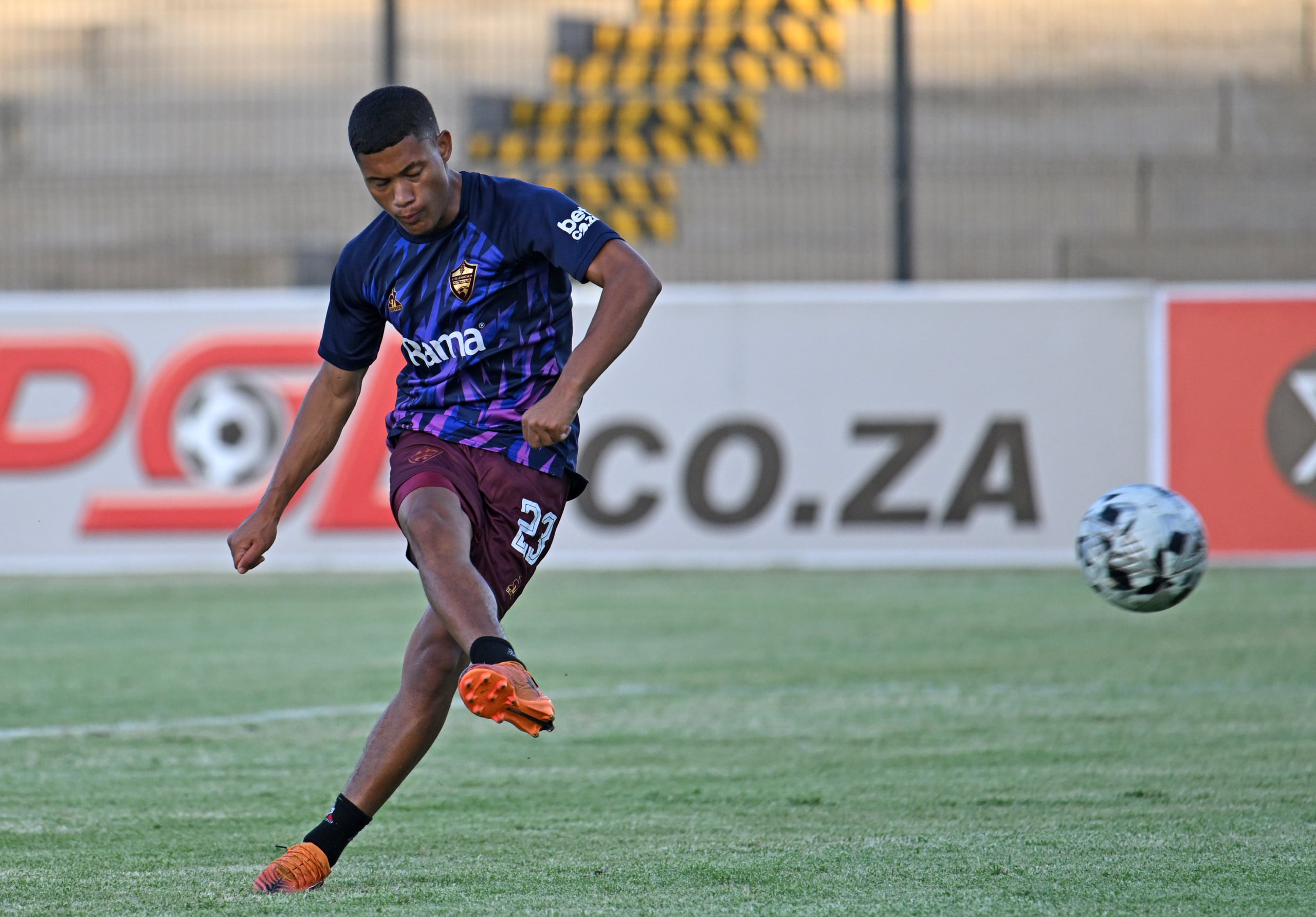 Mogamad Faiz Abrahams of Stellenbosch FC warming up before the Betway Premiership 2025/26 game between Stellenbosch FC and Magesi FC at Danie Craven Stadium in Stellenbosch on 18 February 2026 © Ryan Wilkisky/BackpagePix