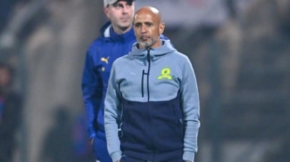 Miguel Cardoso, head coach of Mamelodi Sundowns during the 2026 Redbull Diski Last Namba match between Mamelodi Sundowns and RB Leipzig at Lucas Moripe Stadium in Pretoria on 29 May 2026 © Alche Greeff/BackpagePix