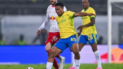 Thato Sibiya of Mamelodi Sundowns during the 2026 Redbull Diski Last Namba match between Mamelodi Sundowns and RB Leipzig at Lucas Moripe Stadium in Pretoria on 29 May 2026 © Alche Greeff/BackpagePix