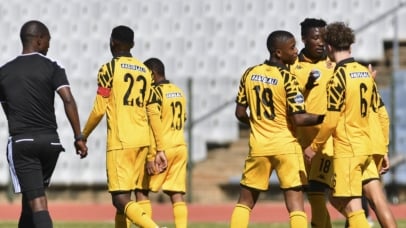 Naledi Hlongwane of Kaizer Chiefs celebrates goal with team mates during the DSTV Diski Challenge 2025/26 match between Kaizer Chiefs and Chippa United at Dobsonville Stadium, in Soweto on 09 May 2026 ©Phakamisa Lensman/Backpagepix