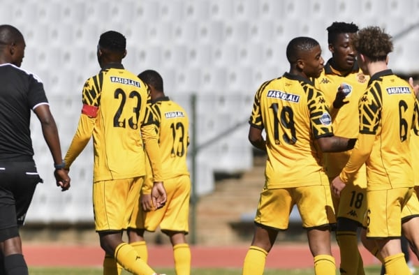Naledi Hlongwane of Kaizer Chiefs celebrates goal with team mates during the DSTV Diski Challenge 2025/26 match between Kaizer Chiefs and Chippa United at Dobsonville Stadium, in Soweto on 09 May 2026 ©Phakamisa Lensman/Backpagepix