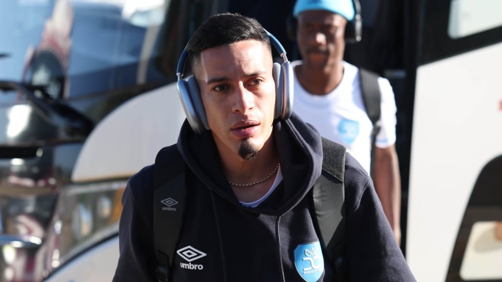 Gaston Sirino of Durban City arrives during Betway Premiership 2026/27 match between Sekhukhune United and Durban City at Seshego Stadium in Polokwane on 01 August 2026 ©Brian Rikhotso/BackpagePix