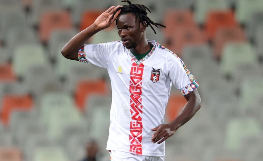 Veluyeke Zulu of TS Galaxy celebrates goal during Betway Premiership 2026/27 match between Siwelele and TS Galaxy at Toyota Stadium in Bloemfontein, on 02 August 2026 ©Samuel Shivambu/BackpagePix