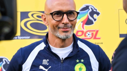 Miguel Cardoso, head coach of Mamelodi Sundowns during the 2026 MTN8 match between Mamelodi Sundowns and Polokwane City at Lucas Moripe Stadium in Pretoria on 8 August 2026 ©Alche Greeff/BackpagePix