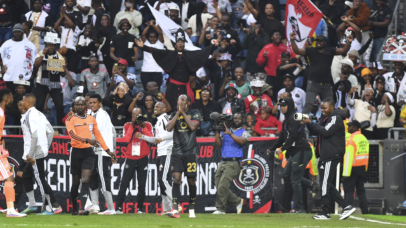Gamphani Lungu of Orlando Pirates celebrates goal during the 2026 MTN8 quarterfinal match between Orlando Pirates and Durban City at Orlando Amstel Arena in Soweto on 08 August 2026 ©Phakamisa Lensman/Backpagepix