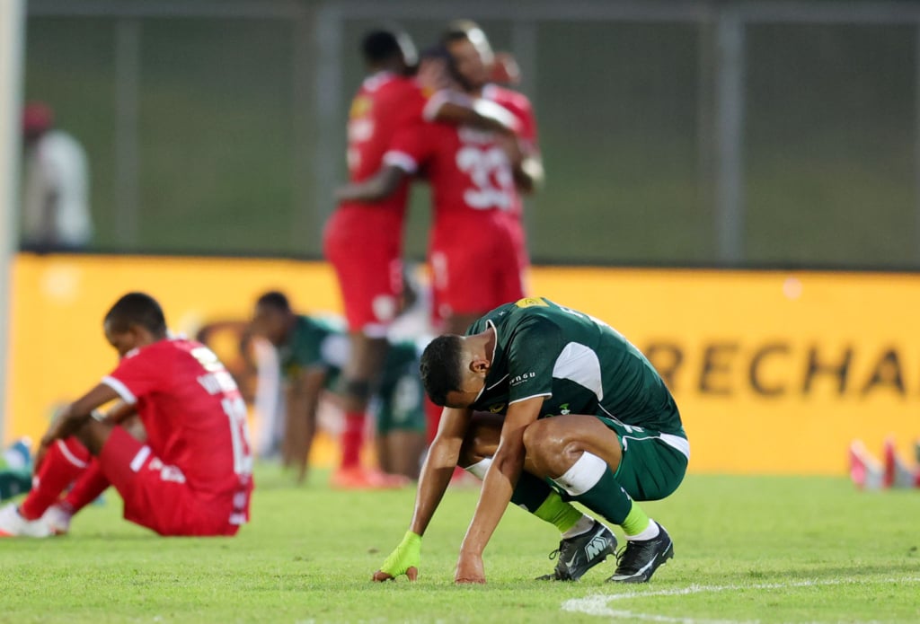Taariq Fielies of AmaZulu reacts in disappointment after defeat during 2026 MTN8 match between AmaZulu and Sekhukhune United at Chatsworth Stadium in Durban, on 09 August 2026 ©Samuel Shivambu/BackpagePix