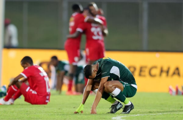 Taariq Fielies of AmaZulu reacts in disappointment after defeat during 2026 MTN8 match between AmaZulu and Sekhukhune United at Chatsworth Stadium in Durban, on 09 August 2026 ©Samuel Shivambu/BackpagePix