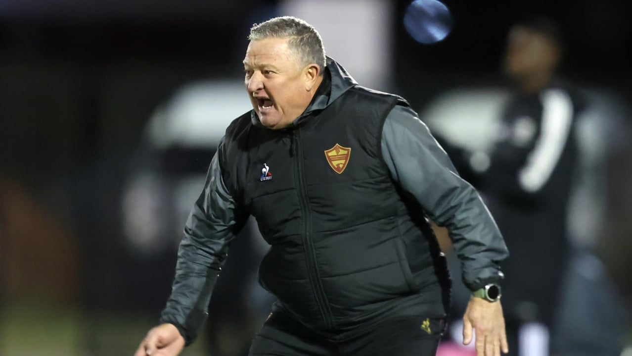 Gavin Hunt, coach of Stellebosch FC reacts during Betway Premiership 2026/27 match between Polokwane City and Stellenbosch FC at Seshego Stadium in Polokwane on 11 August 2026 ©Brian Rikhotso/BackpagePix