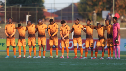 Polokwane City line up for a moment of silence during Betway Premiership 2026/27 match between Sekhukhune United and Polokwane City at Seshego Stadium in Polokwane on 15 August 2026 ©Brian Rikhotso/BackpagePix