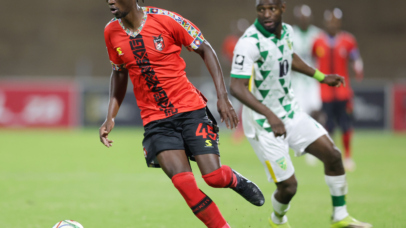 Veluyeke Zulu of TS Galaxy challenged by Junior Dion of Golden Arrows during Betway Premiership 2026/27 match between TS Galaxy and Golden Arrows at Solomon Mahlangu Stadium in Mpumalanga, on 16 August 2026 ©Samuel Shivambu/BackpagePix