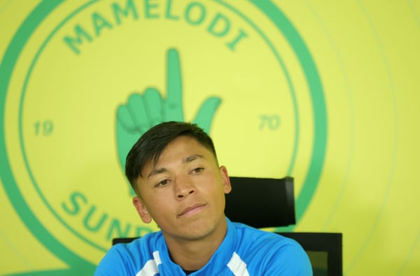 Marcelo Allende of Mamelodi Sundowns during Betway Premiership 2026/27 Mamelodi Sundowns press conference at Chloorkop in Midranda, on 17 August 2026 ©Samuel Shivambu/BackpagePix