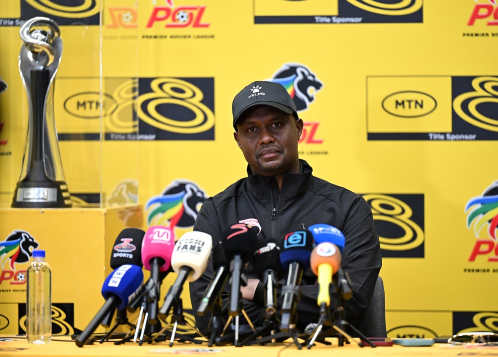 Cedric Kaze coach of Sekhukhune United FC during the 2026 MTN8 Semi Final1st Leg Sekhukhune United FC Press Conference in Johannesburg on 20 August 2026 ©Sydney Mahlangu/BackpagePix