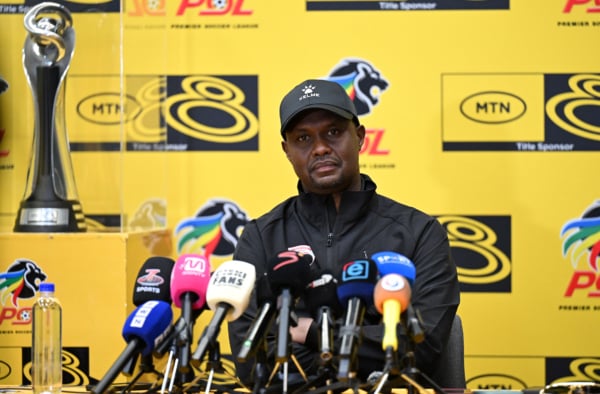 Cedric Kaze coach of Sekhukhune United FC during the 2026 MTN8 Semi Final1st Leg Sekhukhune United FC Press Conference in Johannesburg on 20 August 2026 ©Sydney Mahlangu/BackpagePix