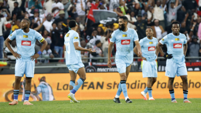 Durban City players dejected after last minute goal by Gamphani Lungu of Orlando Pirates during the MTN8 2026 football match between Orlando Pirates and Durban City at Orlando Stadium, Soweto on 08 August 2026 @Gavin Barker/BackpagePix