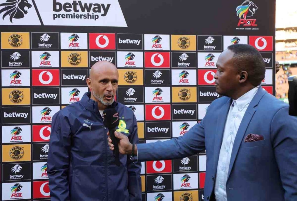 Miguel Cardoso, Head coach of Mamelodi Sundowns during Betway Premiership 2026/27 match between Kaizer Chiefs and Mamelodi Sundowns at FNB Stadium in Johannesburg, on 15 August 2026 ©Samuel Shivambu/BackpagePix