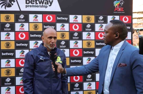 Miguel Cardoso, Head coach of Mamelodi Sundowns during Betway Premiership 2026/27 match between Kaizer Chiefs and Mamelodi Sundowns at FNB Stadium in Johannesburg, on 15 August 2026 ©Samuel Shivambu/BackpagePix