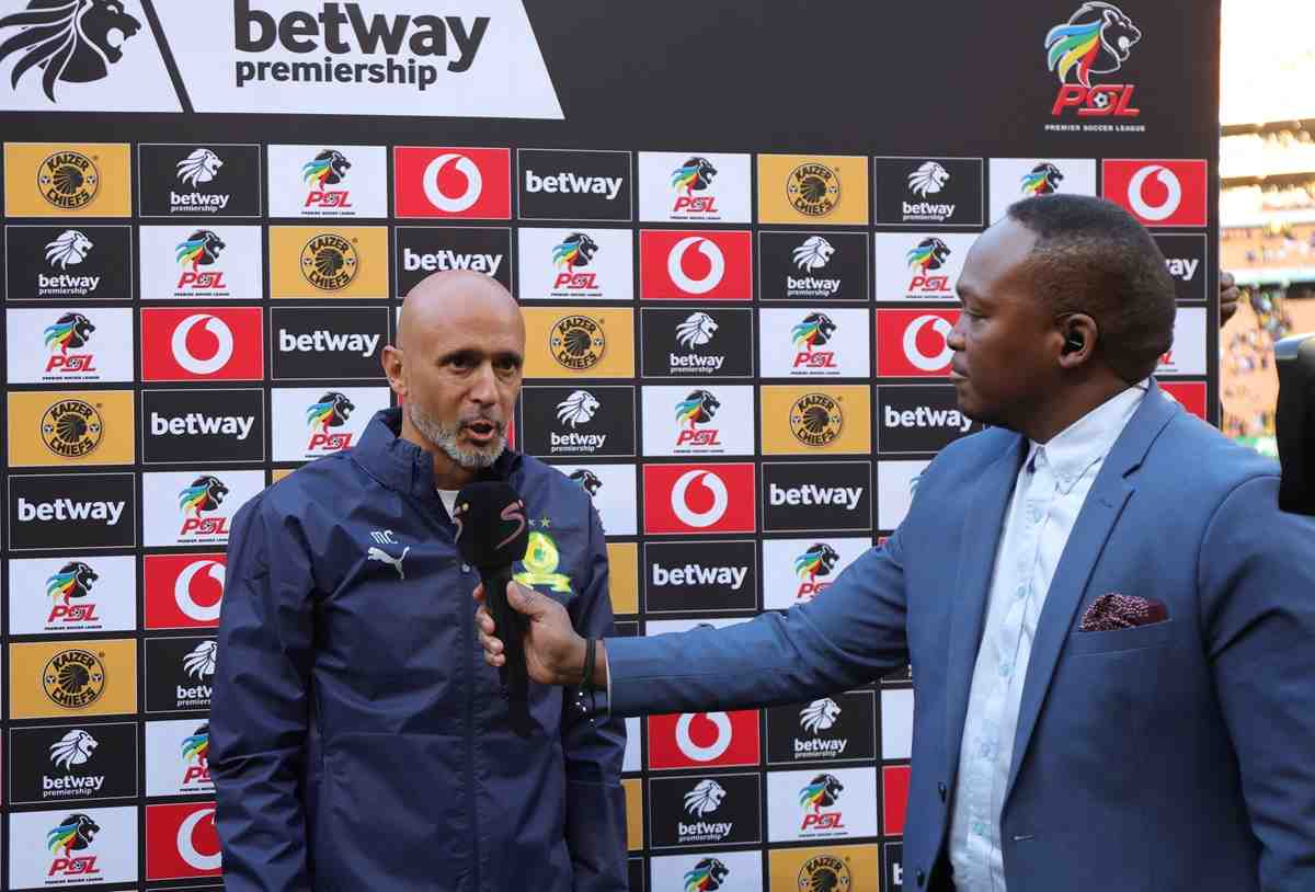 Miguel Cardoso, Head coach of Mamelodi Sundowns during Betway Premiership 2026/27 match between Kaizer Chiefs and Mamelodi Sundowns at FNB Stadium in Johannesburg, on 15 August 2026 ©Samuel Shivambu/BackpagePix