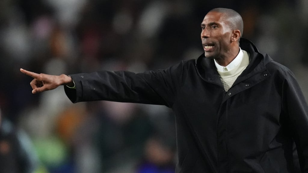 Abdeslam Ouaddou, head coach of Orlando Pirates reacts during the Betway Premiership 2025/26 game between Stellenbosch FC and Orlando Pirates at Athlone Stadium on 5 May 2026 © Nic Bothma/BackpagePix
