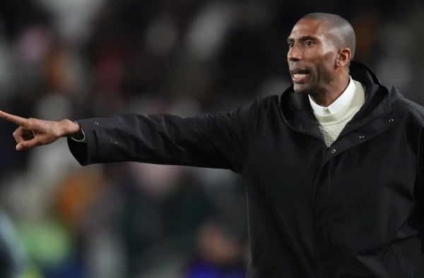 Abdeslam Ouaddou, head coach of Orlando Pirates reacts during the Betway Premiership 2025/26 game between Stellenbosch FC and Orlando Pirates at Athlone Stadium on 5 May 2026 © Nic Bothma/BackpagePix